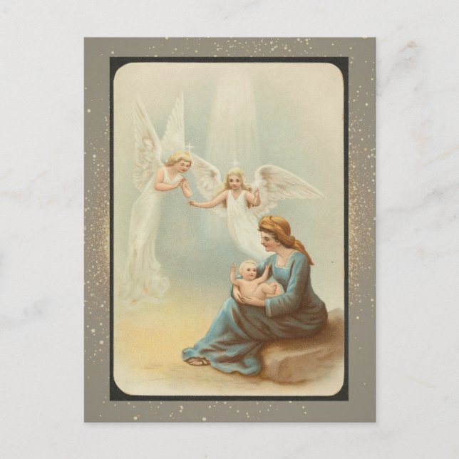 Postale Carte de Noël religieuse vintage (Devant)