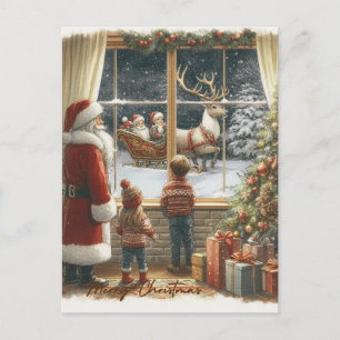 Postale Carte de Noël rustique victorienne