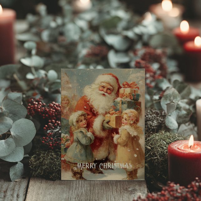 Postale Carte de Noël victorienne vintage (Créateur téléchargé)