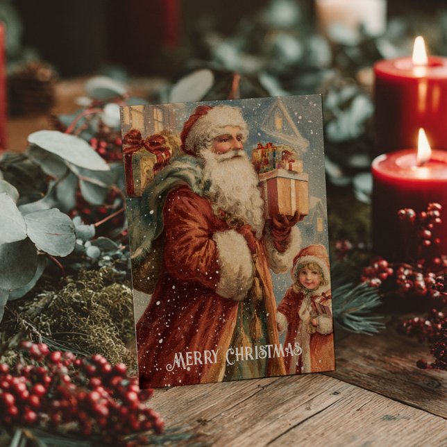 Postale Carte de Noël victorienne vintage (Créateur téléchargé)