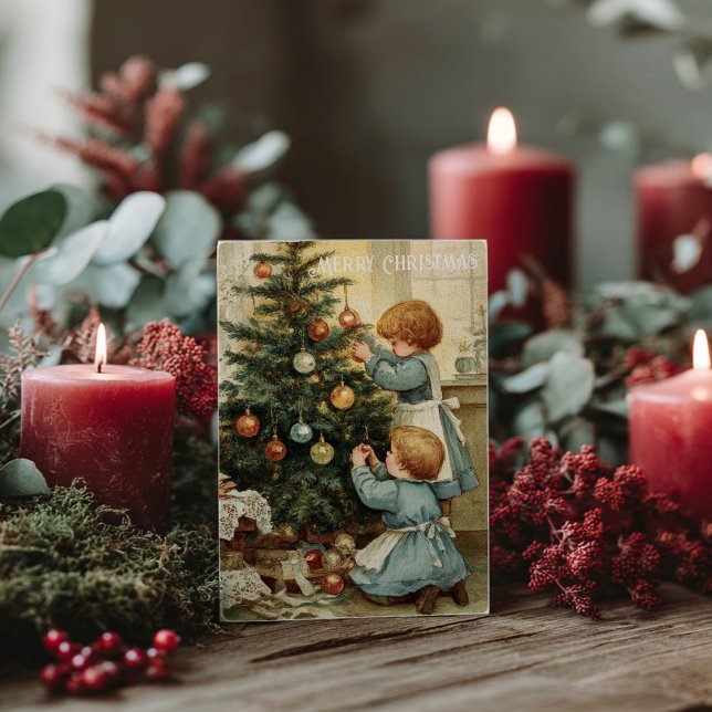 Postale Carte de Noël victorienne vintage (Créateur téléchargé)