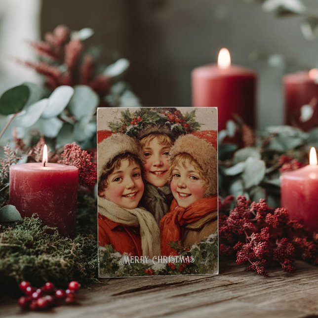 Postale Carte de Noël victorienne vintage (Créateur téléchargé)
