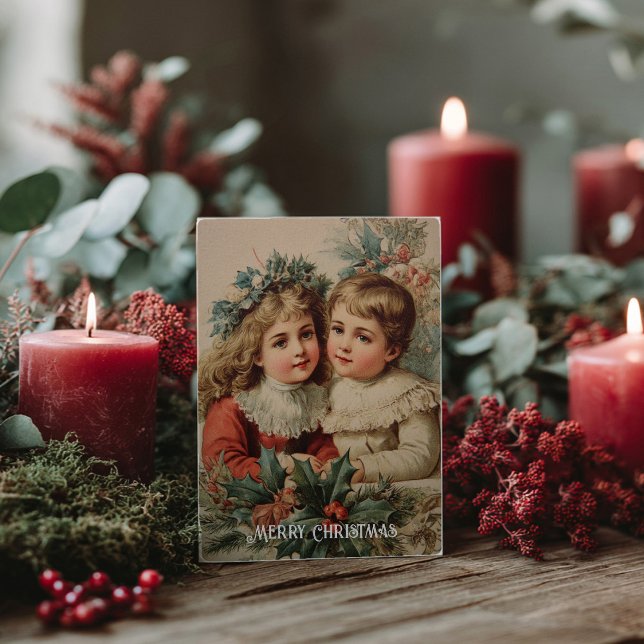 Postale Carte de Noël victorienne vintage (Créateur téléchargé)