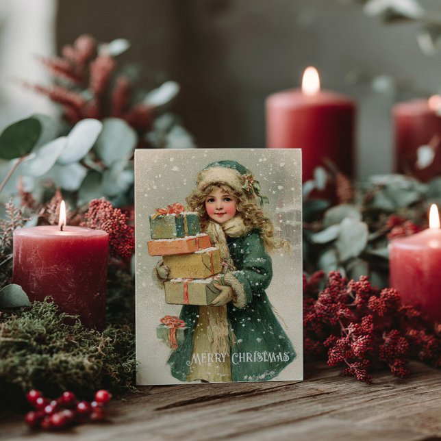 Postale Carte de Noël victorienne vintage (Créateur téléchargé)