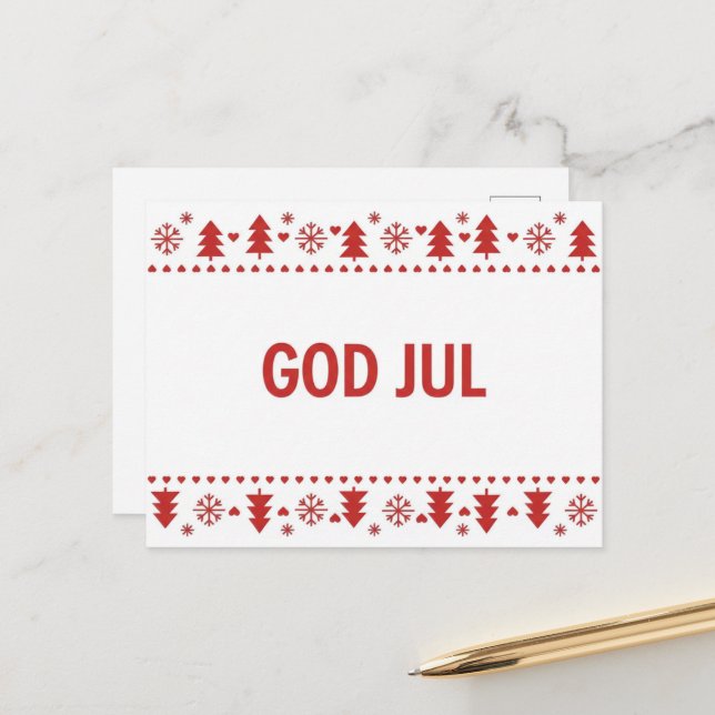 Postale Carte de Noël vintage (Devant/Arrière en situation)