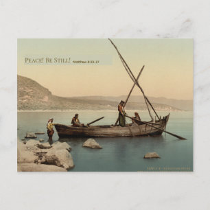 Postale Carte de Noël vintage de la Terre Sainte Bible
