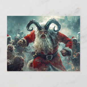 Postale Carte de Noël Zombie Joyeuse