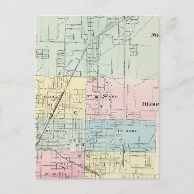 Postale Carte de Normal, Bloomington (Devant)