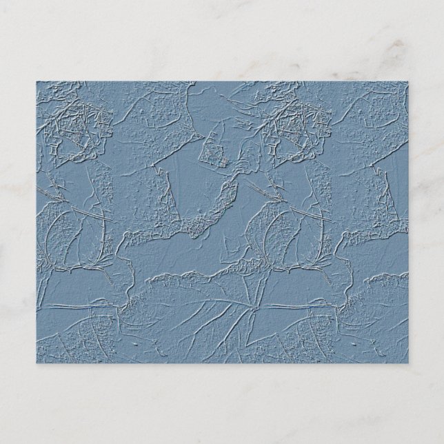 Postale Carte de note avec un design de feuille abstraite  (Devant)