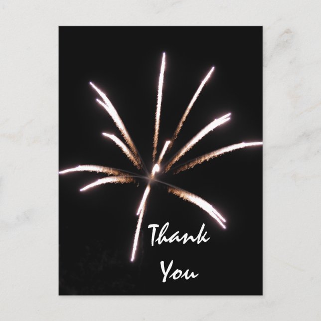 Postale Carte de note Fireworks Thank You (Devant)