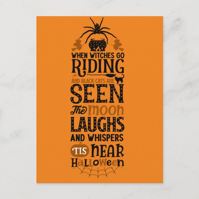 Postale Carte de nuit d'Halloween effrayante (Devant)