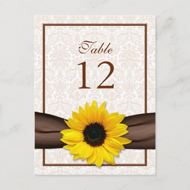 Postale Carte de numéro de tableau de couleur de Tournesol (Devant)