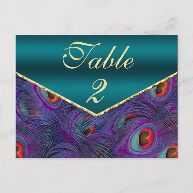 Postale Carte de numéro de tableau de plum turquoise (Devant)