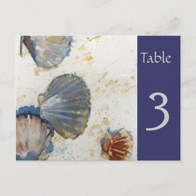 Postale Carte de numéro de tableau des coques de mer de la (Devant)