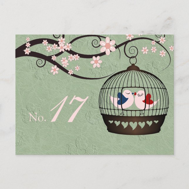 Postale Carte de numéro de tableau des prisonniers d'amour (Devant)