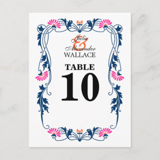 Postale Carte de numéro de tableau pour les fleurs et les