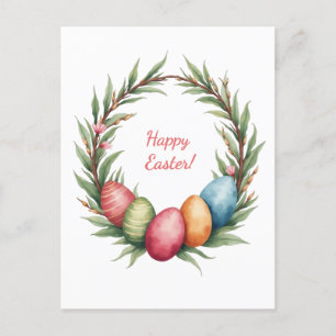 Postale Carte de Pâques aux couleurs pastel