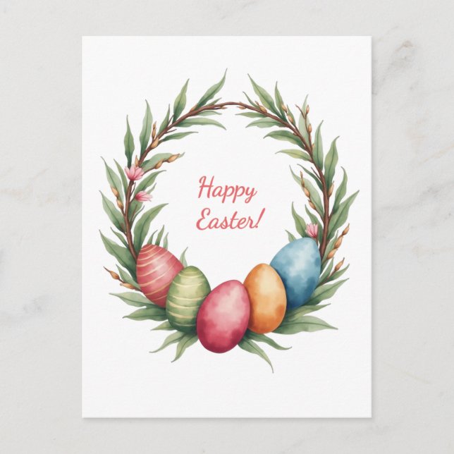 Postale Carte de Pâques aux couleurs pastel (Devant)