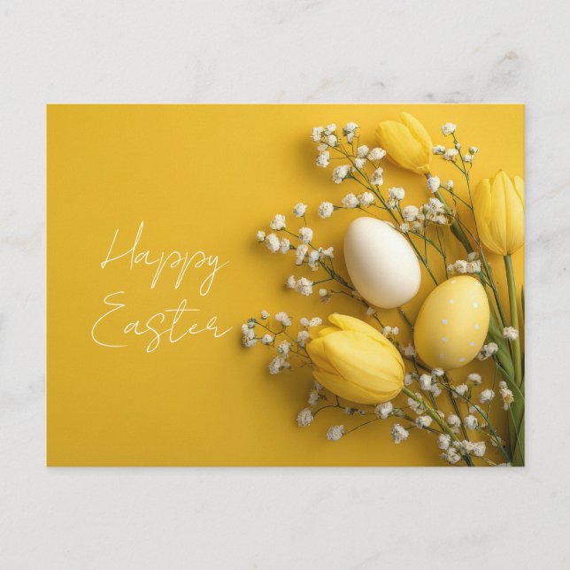 Postale Carte de Pâques avec oeufs de Pâques (Devant)