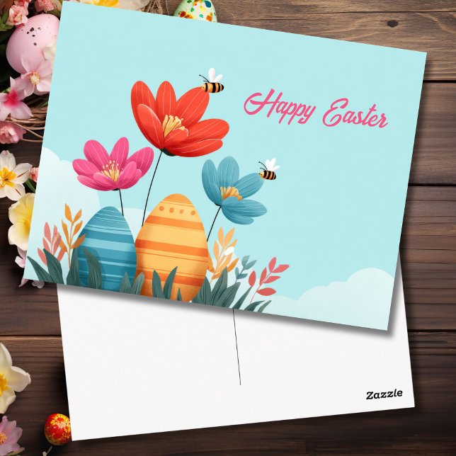 Postale Carte de Pâques avec oeufs de Pâques (Créateur téléchargé)