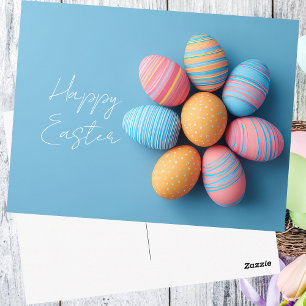 Postale Carte de Pâques avec oeufs de Pâques