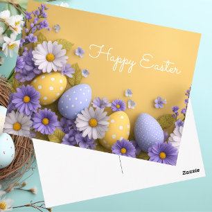 Postale Carte de Pâques avec oeufs de Pâques