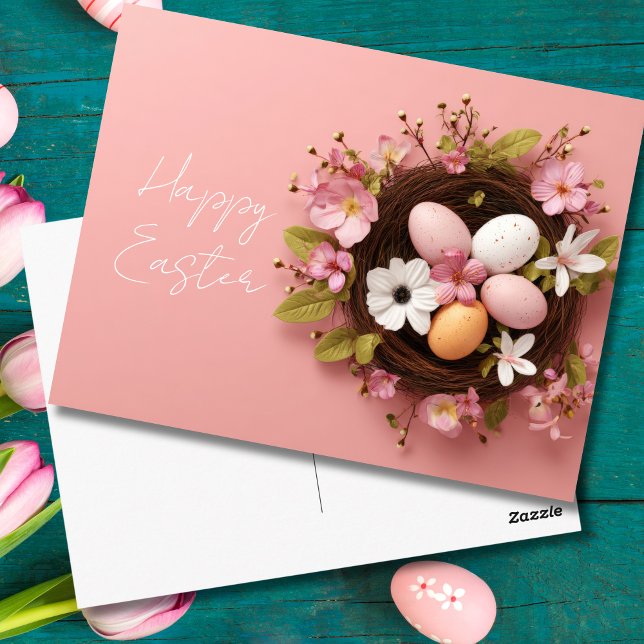 Postale Carte de Pâques avec oeufs de Pâques (Créateur téléchargé)