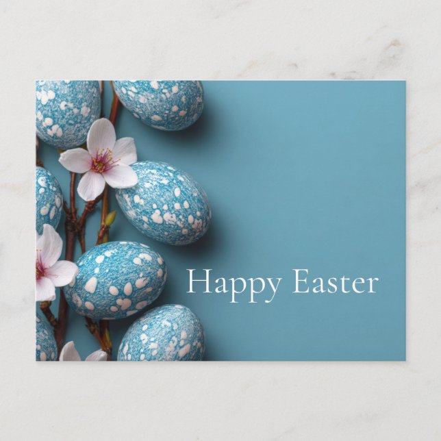 Postale Carte de Pâques avec oeufs de Pâques (Devant)