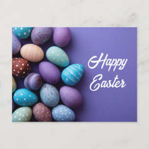 Postale Carte de Pâques avec oeufs de Pâques