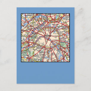 Postale Carte de Paris