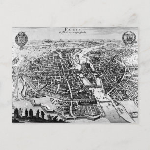 Postale Carte de Paris, 1620