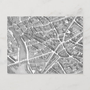 Postale Carte de Paris aérien vintage