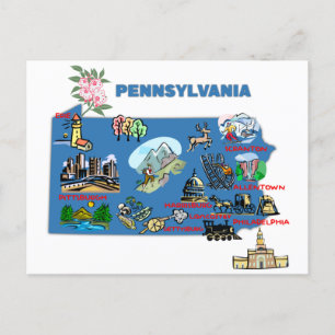 Postale Carte de Pennsylvanie
