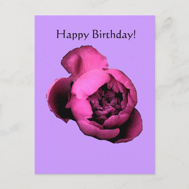Postale Carte de Peony Birthday (Devant)