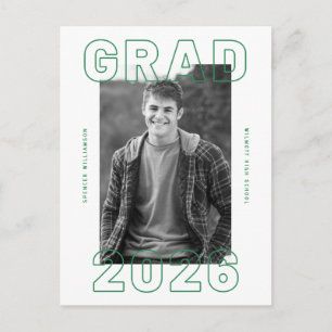 Postale Carte de photo de remise des diplômes audacieuse