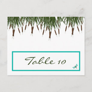 Postale Carte de Place Écrite Cattail/Dragonfly dans Color