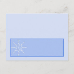 Postale Carte de place écrite du Mariage Snowflake