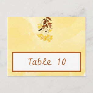 Postale Carte de Place Écrite Mustard Yellow Poppy Flower 
