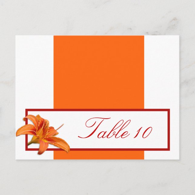 Postale Carte de Place Écrite Orange Tiger Lilly avec Stri (Devant)
