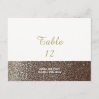 Carte de placement de table à paillettes fausses r