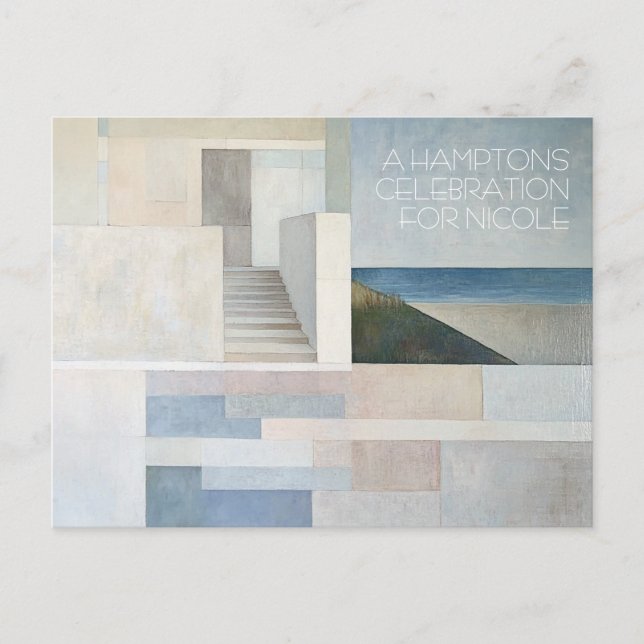 Postale Carte de plage Hamptons entièrement personnalisabl (Devant)