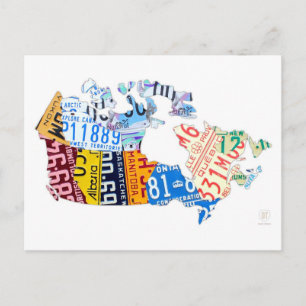 Postale Carte de plaque de licence du Canada sur carte pos