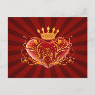 Postale Carte de poste cardiaque Filigree Crown