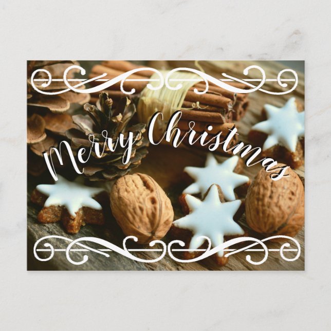 Postale Carte de poste de Noël Cookies et torchons de cann (Devant)