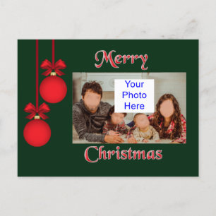 Postale Carte de poste de Noël simple et élégante