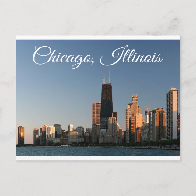 Postale Carte de poste de voyage Sunrise de Chicago Illino (Devant)