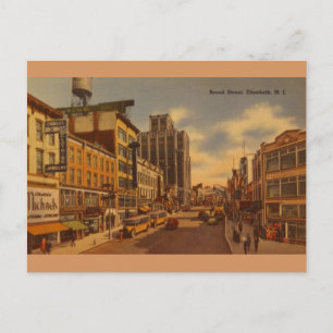 Postale Carte de poste de voyage vintage Elizabeth New Jer