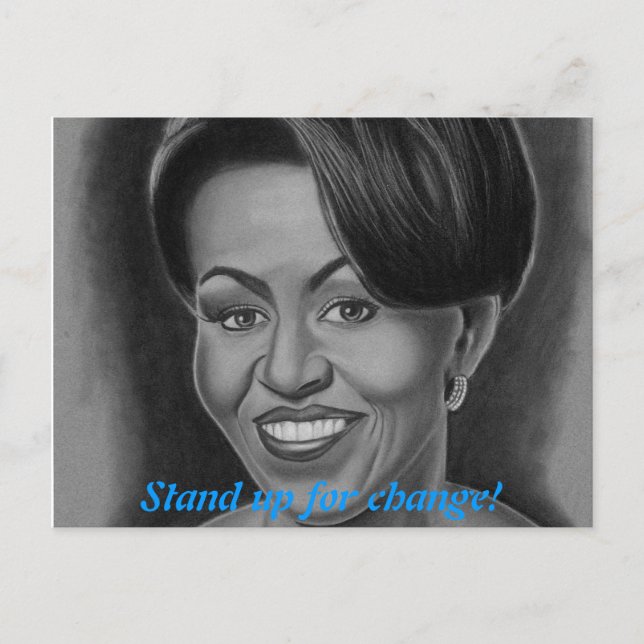 Postale Carte de poste Michelle Obama (Devant)