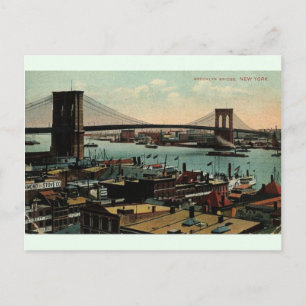 Postale Carte de poste vintage Brooklyn Bridge New York