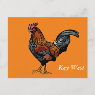 Postale Carte de poste West Roster Key Orange
